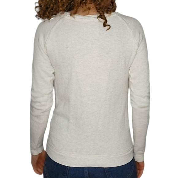 American Eagle Scoop Neck Sweater Size Small White - Picture 3 of 4